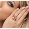Image 2 : 14KT Rose Gold 11.22ctw Citrine and Diamond Ring