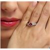 Image 2 : 14KT White Gold 0.80ct Ruby and Diamond Ring