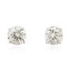 Image 3 : 14KT White Gold 4.06ctw Diamond Solitaire Earrings