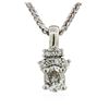 Image 3 : 14KT White Gold 0.97ct Diamond Pendant With Chain