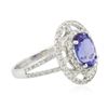 Image 4 : 14KT White Gold 2.01ct Tanzanite and Diamond Ring