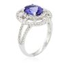 Image 7 : 14KT White Gold 2.01ct Tanzanite and Diamond Ring
