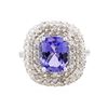 Image 1 : 14KT White Gold 3.26ct Tanzanite and Diamond Ring