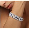 Image 1 : 14KT White Gold 11.28ctw Tanzanite and Diamond Bracelet