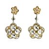 Image 3 : 14KT Yellow Gold 0.75ctw Diamond Dangle Earrings