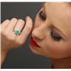 Image 1 : 18KT White Gold 1.48ct Emerald and Diamond Ring
