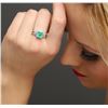 Image 5 : 18KT White Gold 1.48ct Emerald and Diamond Ring