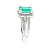 Image 7 : 18KT White Gold 1.48ct Emerald and Diamond Ring