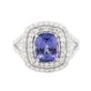 Image 1 : 14KT White Gold 2.30ct Tanzanite and Diamond Ring