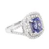 Image 2 : 14KT White Gold 2.30ct Tanzanite and Diamond Ring