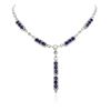 Image 3 : 18KT White Gold 14.50ctw Sapphire and Diamond Necklace