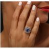 Image 3 : 14KT White Gold 1.09ct Tanzanite and Diamond Ring