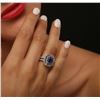 Image 5 : 14KT White Gold 1.09ct Tanzanite and Diamond Ring