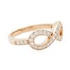 Image 4 : 14KT Rose Gold 0.37ctw Diamond Ring