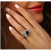 Image 5 : 14KT White Gold 3.94ctw Black Diamond Ring