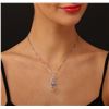 Image 1 : 18KT Gold 1.43ct Tanzanite and Diamond Pendant With Chain