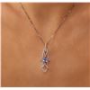 Image 2 : 18KT Gold 1.43ct Tanzanite and Diamond Pendant With Chain