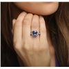 Image 5 : 18KT White Gold 3.06ct Tanzanite and Diamond Ring
