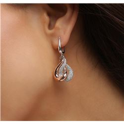 14KT Two-Tone Gold 0.53ctw Diamond Earrings
