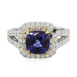 14KT Two-Tone Gold 2.36ct Tanzanite and Diamond Ring