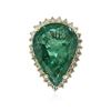 Image 3 : 14KT Yellow Gold 19.13ct GIA Certified Emerald and Diamond Ring