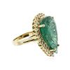 Image 4 : 14KT Yellow Gold 19.13ct GIA Certified Emerald and Diamond Ring