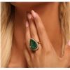 Image 5 : 14KT Yellow Gold 19.13ct GIA Certified Emerald and Diamond Ring