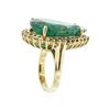 Image 6 : 14KT Yellow Gold 19.13ct GIA Certified Emerald and Diamond Ring