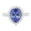 Image 1 : 14KT White Gold 2.90ct Tanzanite and Diamond Ring