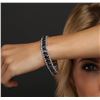 Image 2 : 14KT White Gold 21.50ctw Sapphire and Diamond Bracelet