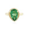 Image 3 : 14KT Yellow Gold 2.68ct Emerald and Diamond Ring