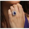 Image 6 : 14KT White Gold 5.16ct Tanzanite and Diamond Ring