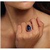 Image 4 : 14KT Rose Gold 18.98ct GIA Cert Tanzanite and Diamond Ring