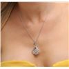Image 2 : 14KT White Gold 1.12ctw Diamond Necklace