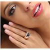Image 5 : 14KT Rose Gold 4.33ct Sapphire and Diamond Ring