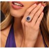 Image 2 : 14KT Yellow Gold 8.91ct Tanzanite and Diamond Ring