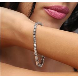 14KT White Gold 2.81ctw Diamond Tennis Bracelet