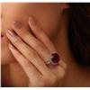 Image 5 : 14KT White Gold 12.94ct Ruby and Diamond Ring