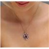 Image 1 : 14KT Yellow Gold 5.71ctw Ruby and Diamond Pendant With Chain