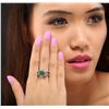 Image 1 : 14KT White Gold 2.50ct Emerald and Diamond Ring