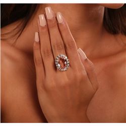 14KT Yellow Gold 15.50ct Morganite and Diamond Ring