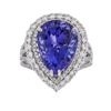 Image 1 : 18KT White Gold 10.19ct Tanzanite and Diamond Ring