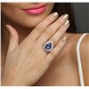 Image 4 : 18KT White Gold 10.19ct Tanzanite and Diamond Ring