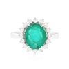 Image 3 : 14KT White Gold 3.36ct Emerald and Diamond Ring