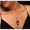 Image 1 : 14KT Rose Gold 31.81ct Amethyst and Diamond Pendant With Chain