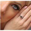 Image 1 : 14KT White Gold 0.29ct Alexandrite and Diamond Ring