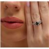 Image 2 : 14KT White Gold 0.29ct Alexandrite and Diamond Ring