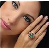 Image 1 : 14KT Yellow Gold 3.89ct Emerald, Ruby and Diamond Ring