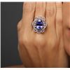 Image 2 : 18KT White Gold 7.61ct Tanzanite and Diamond Ring