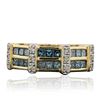 Image 3 : 14KT Yellow Gold 0.98ctw Blue Diamond Ring